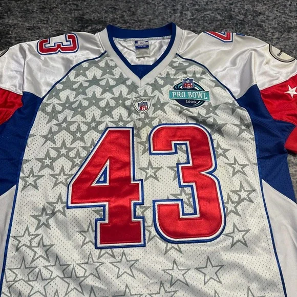 Troy Polamalu Pittsburgh Steelers 2008 Pro Bowl Jersey Size 52 Reebok NFL Away Jerseys